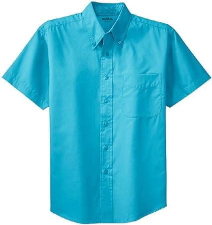 Men's Short Sleeve Button Down Shirt with Front Pocket (Available in Big & Tall)